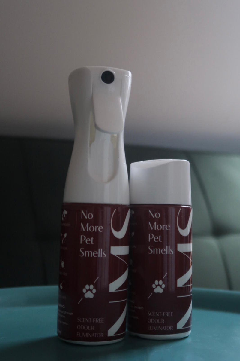 No More Smells Pet Odour Eliminator - New Bottle plus Refill - Lifestyle